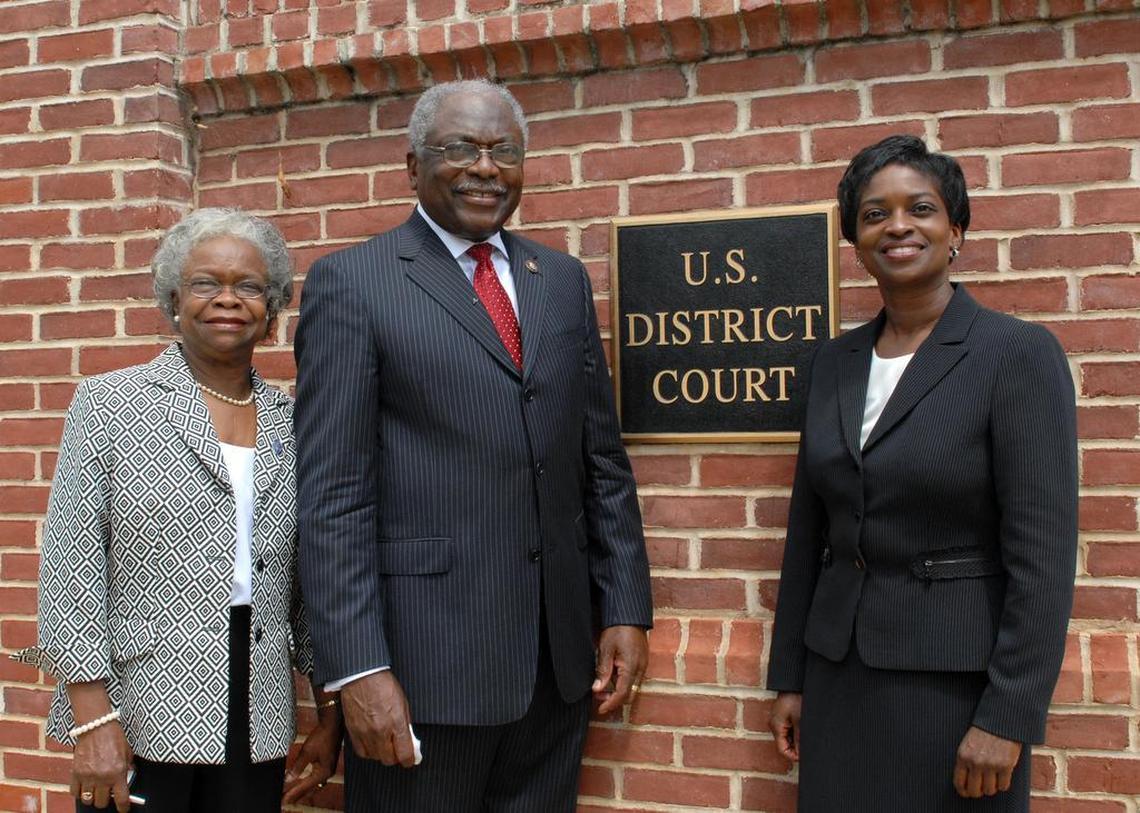 Emily and James Clyburn, left, and daughter Mignon