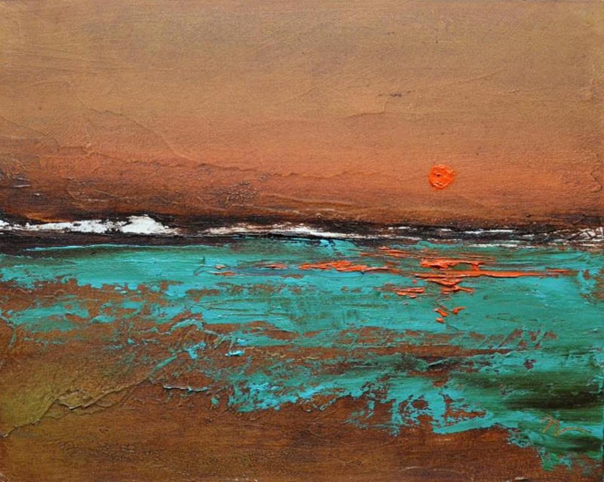 Lee Monts’ paintings – many with a coastal or water influence – are on display in “Floating” at City Art.