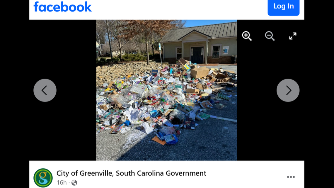 A woman was reunited with her lost wedding ring after throwing it in a recycling bin, officials said.