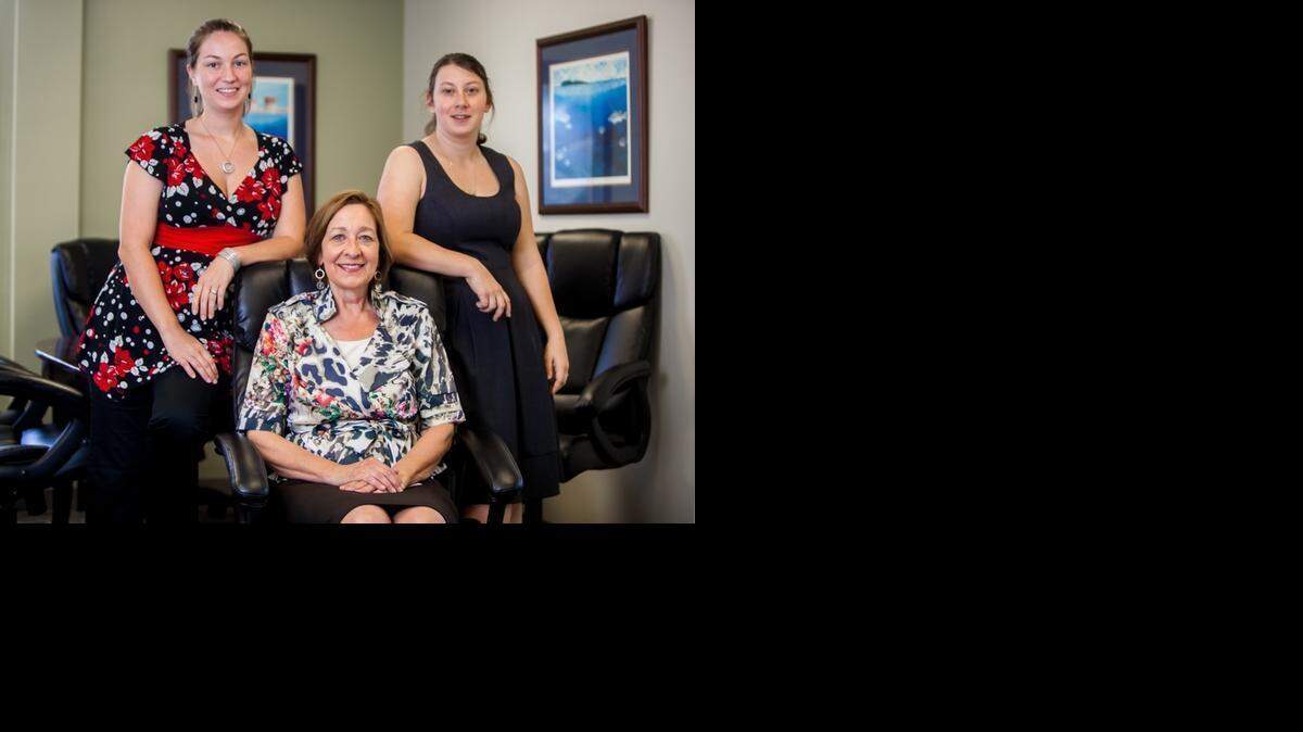 
Transfer Point CEO Marilyn Becker (center) with employees and shareholders Rachael Scott (left) and Jennifer Williams
