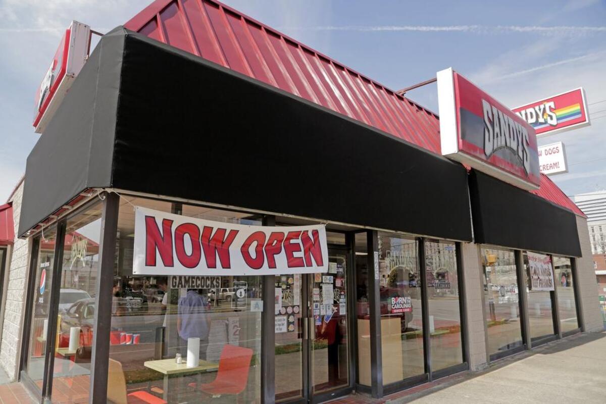 Renovations to Sandy’s Main Street location included lots of new paint, a new roof, and inside decor with a University of South Carolina theme.