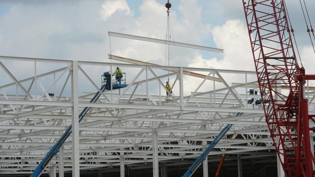 Construction continues on a new expansion at the BMW plant in Greer.