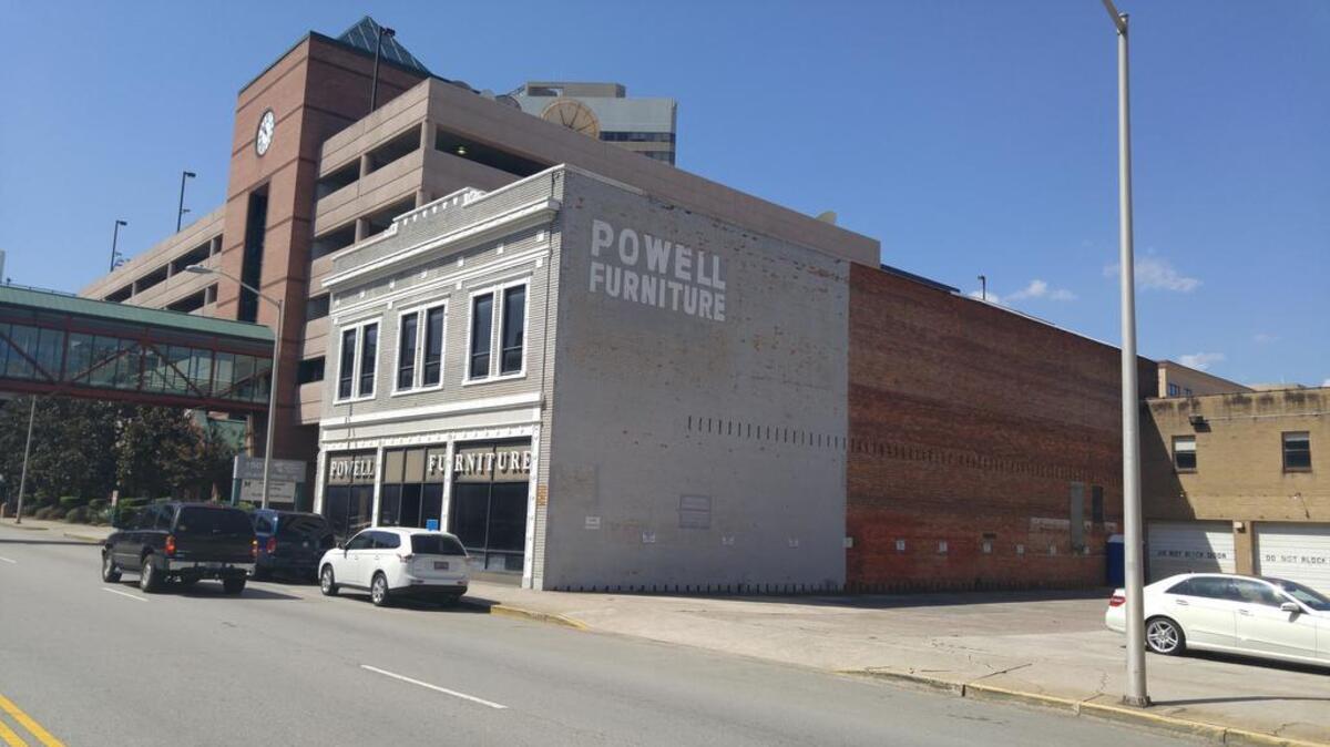 The Powell Furniture building on Sumter Street.