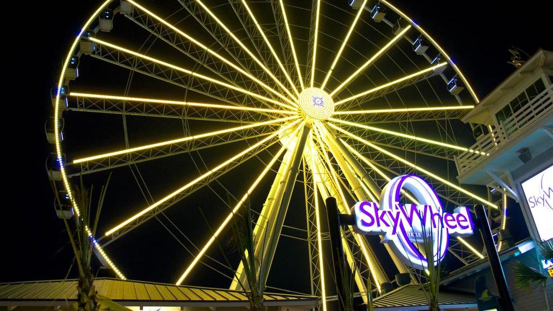 The Skywheel is the centerpiece of the oceanfront boardwalk in tourist-friendly Myrtle Beach.