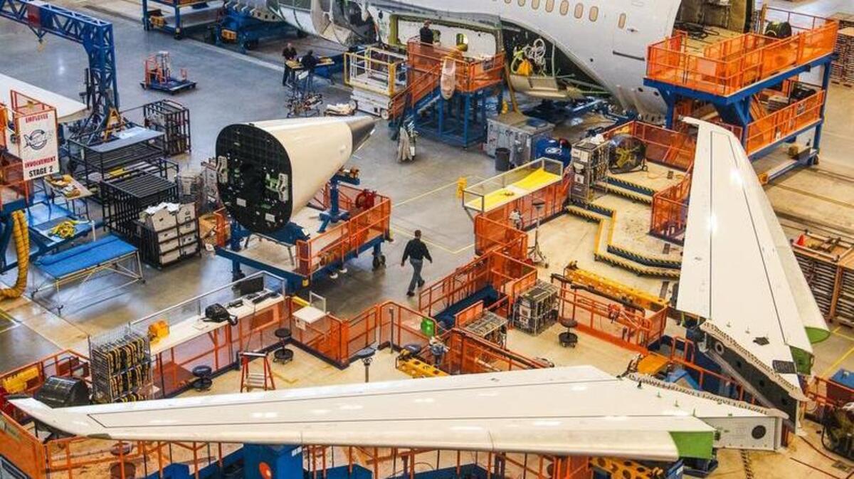 Boeing’s 737 Dreamliner final assembly plant.