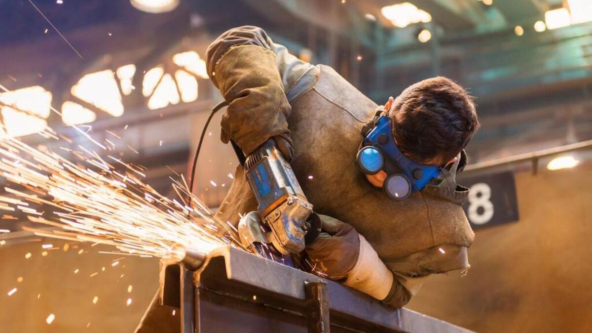 A welder on the job: Workers may be less likely to protect their ears.