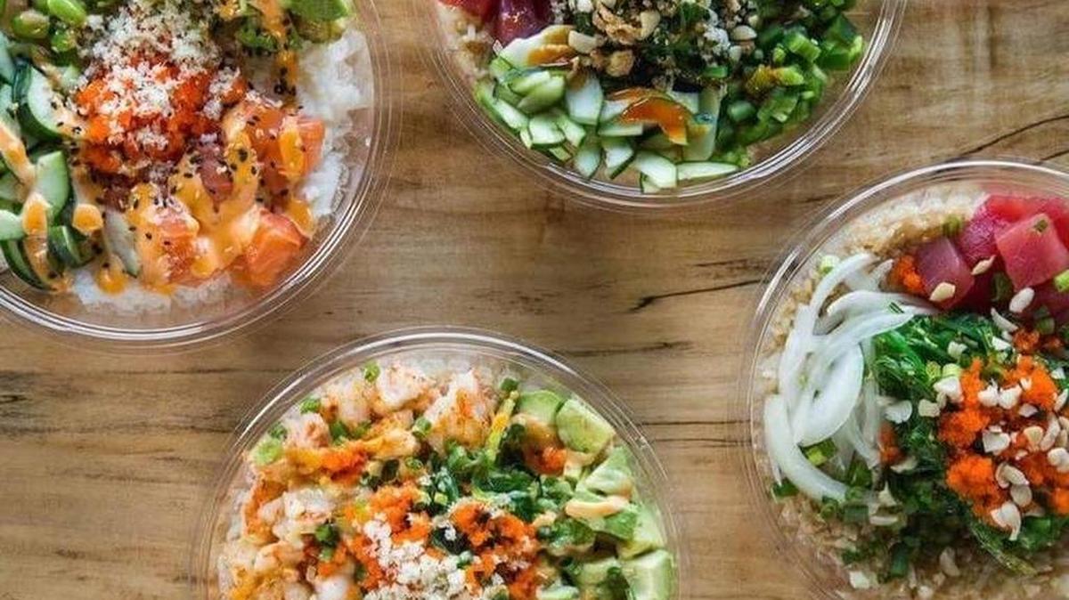 Poke Bros. poke “fish salad” bowls. Poke Bros. has two area locations with two more opening soon.