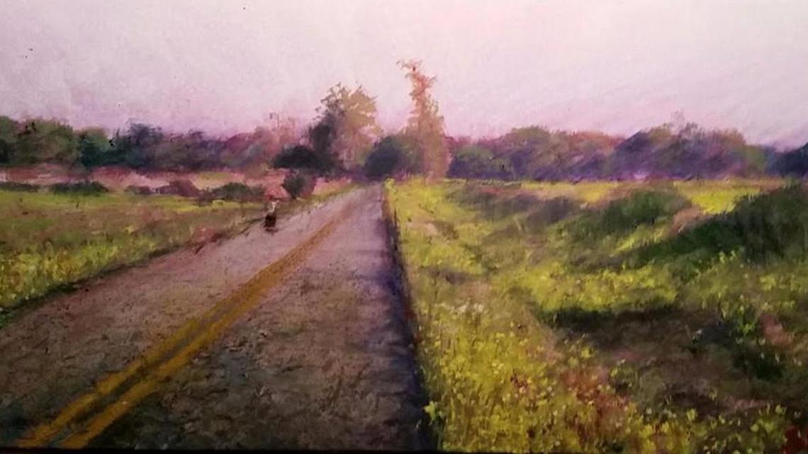 Artist Blue Sky (whose Field of Yellow Flowers piece is pictured here) will officially open his new gallery in Arcade Mall on Thursday, May 4.