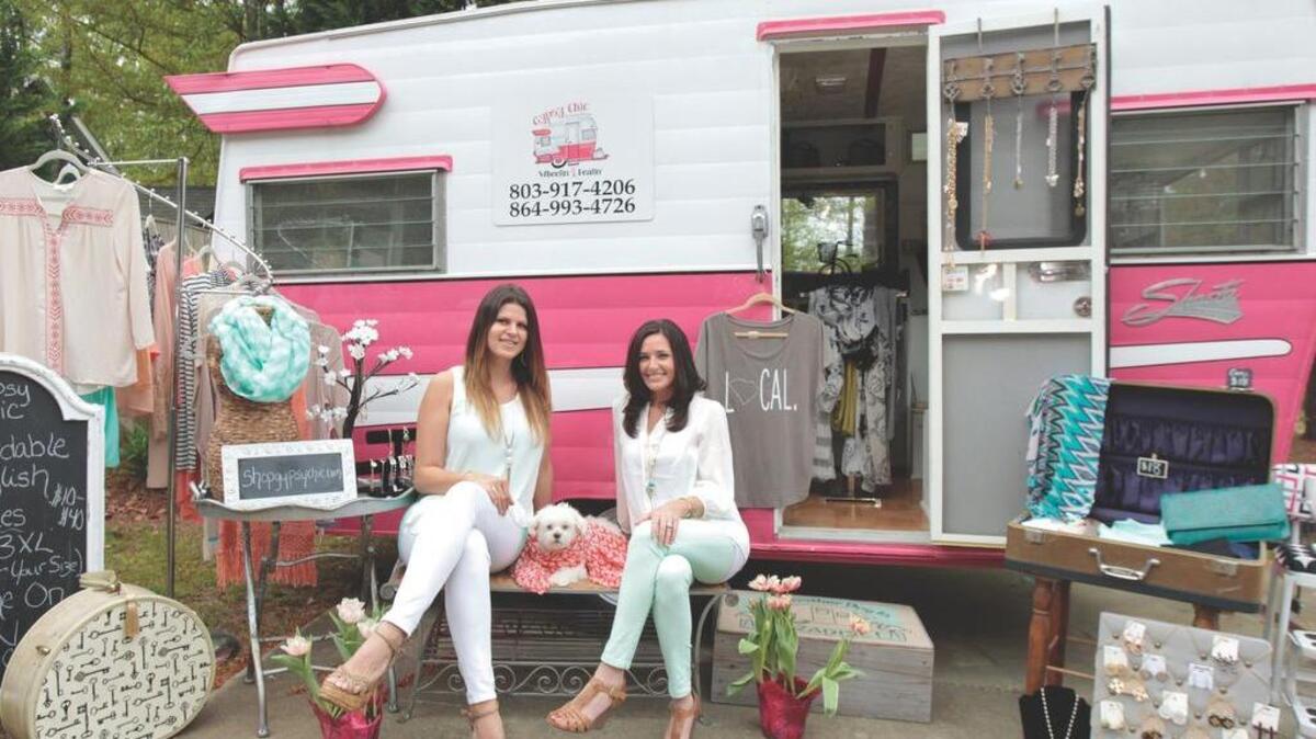 Zena Panico, left, and her sister-in-law, India Panico, have opened Gypsy Chi, The Traveling Boutique.
