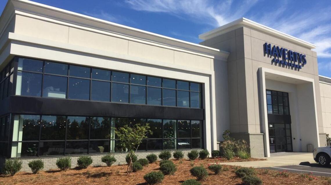 New Havertys Furniture showroom on Harbison was once a basketball court