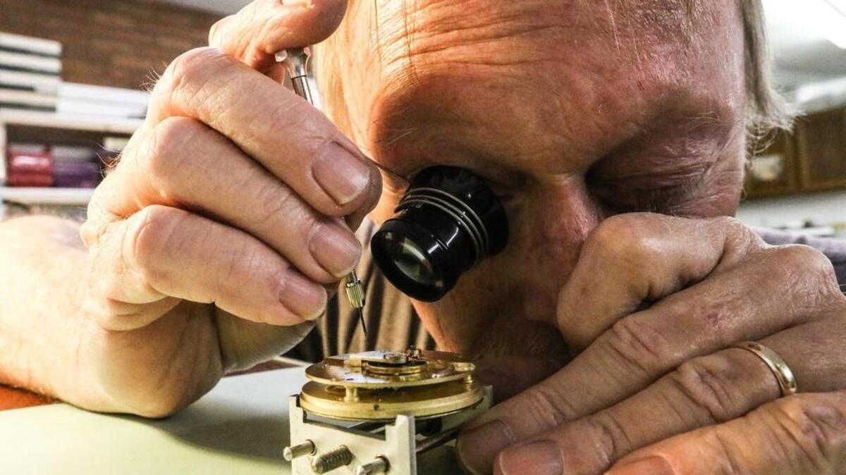 Dan Silvey fixes a pocket watch at Wristwatch Doc in Cayce on Friday. The store specializes in fixing watches of all kinds.