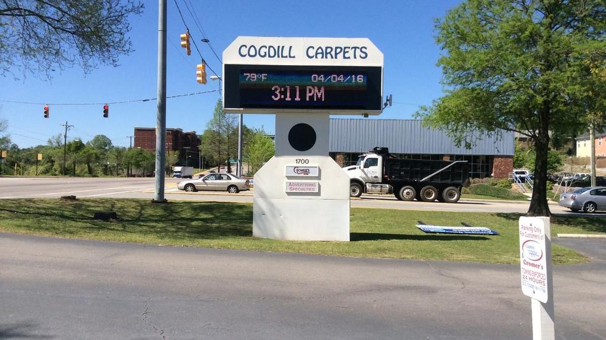 The Flooring by Cogdill building on Huger Street has been put up for sale.