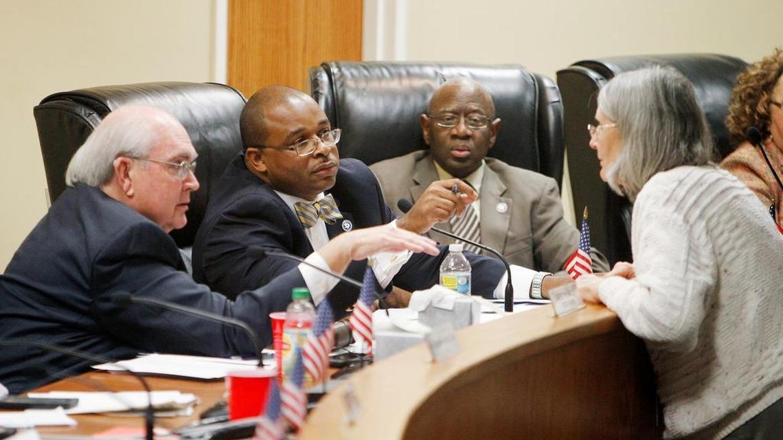 Richland County Council members Greg Pearce, Torrey Rush and Paul Livingston at a recent meeting.