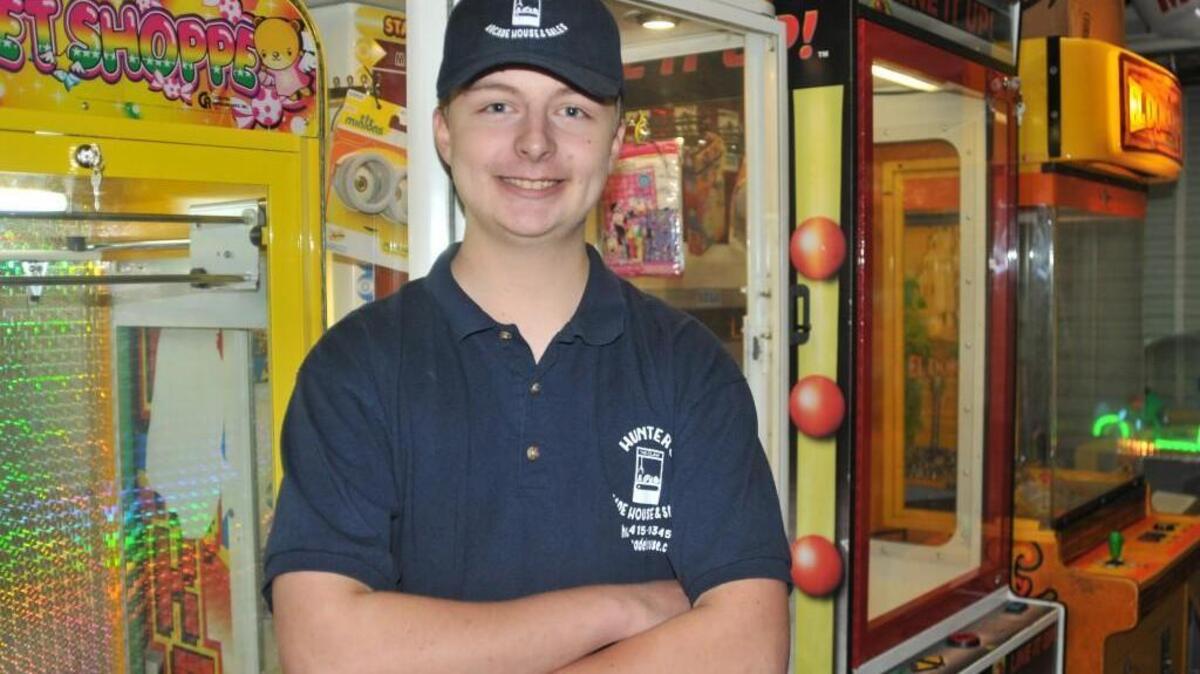 Hunter Lawrence of Fort Mill, who began his own business at age 13, owns Hunter’s Arcade House and Sales.