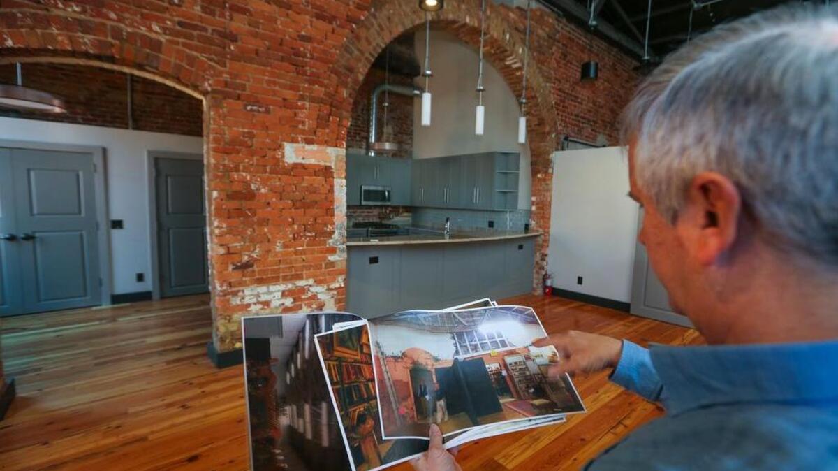 Architect Scott Garvin is turning the City Market Arts and Antiques building, which consisted of two buildings under one roof, and the Carolina Imports on Gervais Street in the Vista, into a plaza and complex of the original 19th Century buildings housing a cluster of new restaurants and a brewery. This is one of two apartments on the complex.