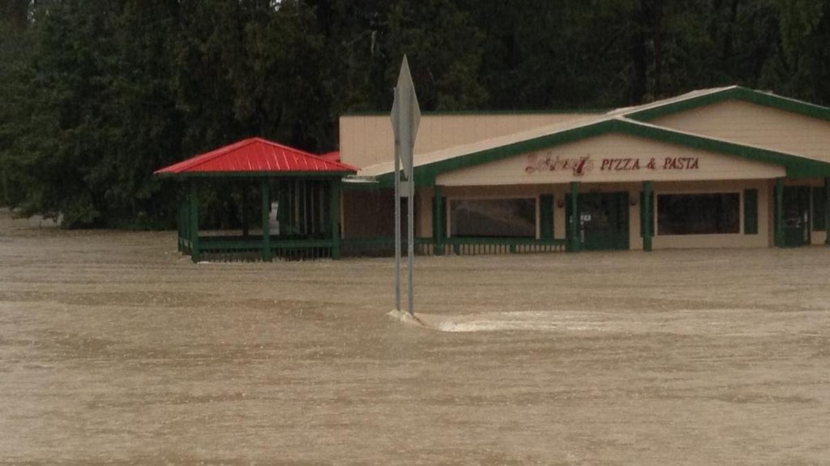 
Frank Schiano said he took this picture of his restaurant on Forest Drive on Sunday as it filled with floodwater.
