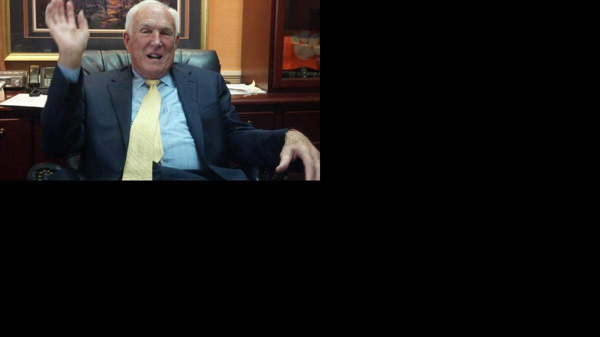 
Bob Russell, founder of the Russell & Jeffcoat Real Estate firm in Columbia, led the celebration of his company’s turning 50 on April 1. Russell, 85, started out in 1965 with his wife, who worked as secretary, and one salesman. Today, the company has 450 sales agents with offices in Chapin, Camden, Sumter and Columbia.
