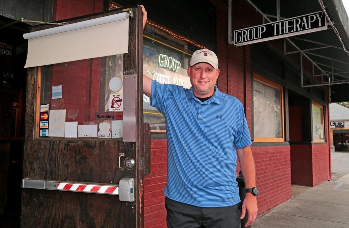 Gamecock great Steve Taneyhill in 2016 as the new owner of Group Therapy in Five Points.