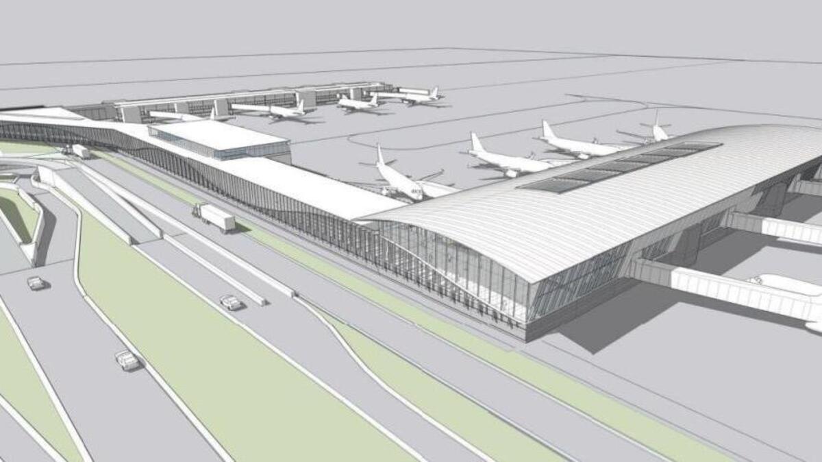 
A rendering of the proposed new concourse at Charlotte Douglas International Airport, provided by the airport.
