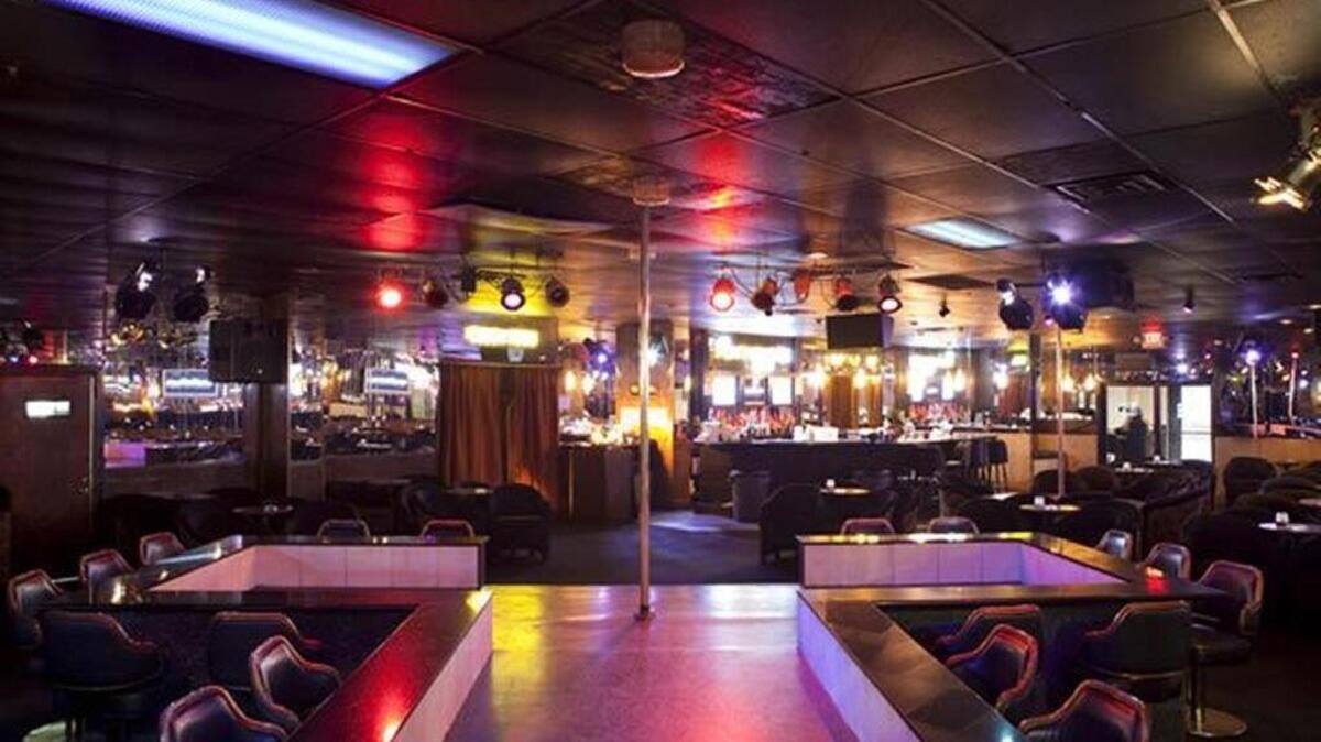
Interior of the former Gold Club strip club.
