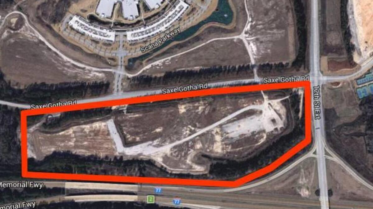 Aerial view of proposed outlet mall in Cayce
