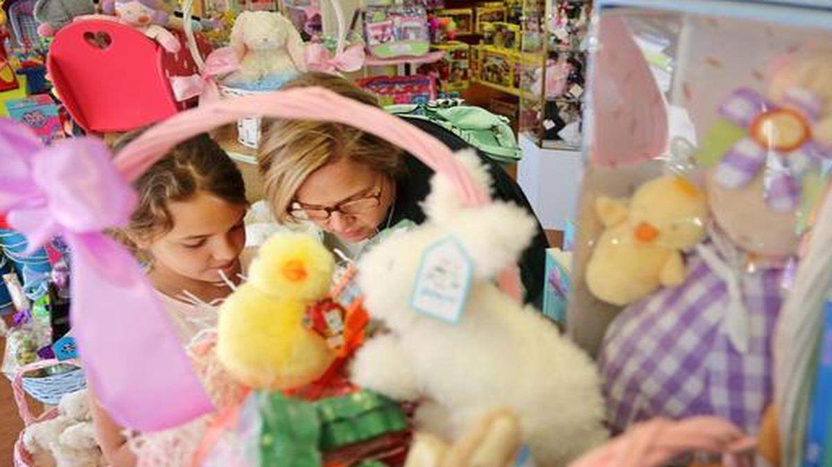 At Be Beep A Toy Store along Forest Drive, children’s Easter outfits are moving, store managers said. Easter baskets also are available with store staff making up baskets with beds of green grass and various toys, candy and other items.