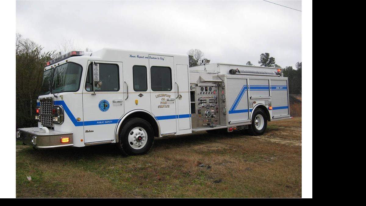 
Trucks like this one are used to fight fires in Lexington County. It carries up to 1,000 gallons of water along with hoses and other equipment. Some trucks carry equipment for medical care and extricating persons from wrecked vehicles. 
