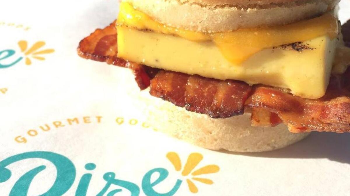 The bacon, egg and cheese English muffin featured on Rise Gourmet Goods & Bake Shop’s Facebook page