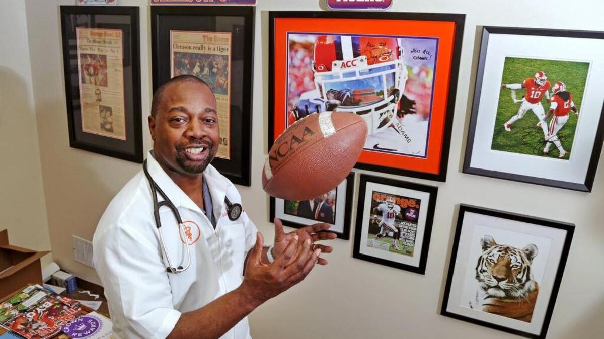 Dr. Eddie Robinson, owner of Midlands Veterinary Practice, is a Clemson University IPTAY board member and avid fan plans to attend today’s Orange Bowl.