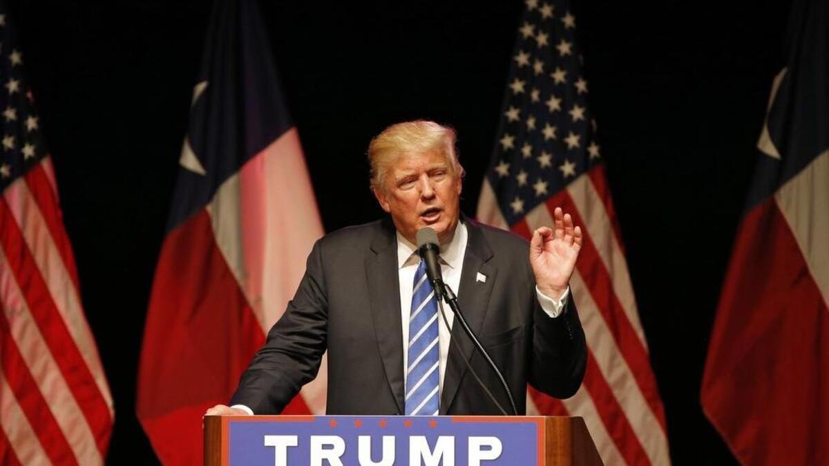 Republican presidential candidate Donald Trump speaks to supporters this week in Dallas. A growing number of prominent U.S. corporations are opting to drop or scale back their sponsorship of the Republican national convention next month in Cleveland, as the nomination of Donald Trump promises a level of controversy rarely seen in such gatherings.