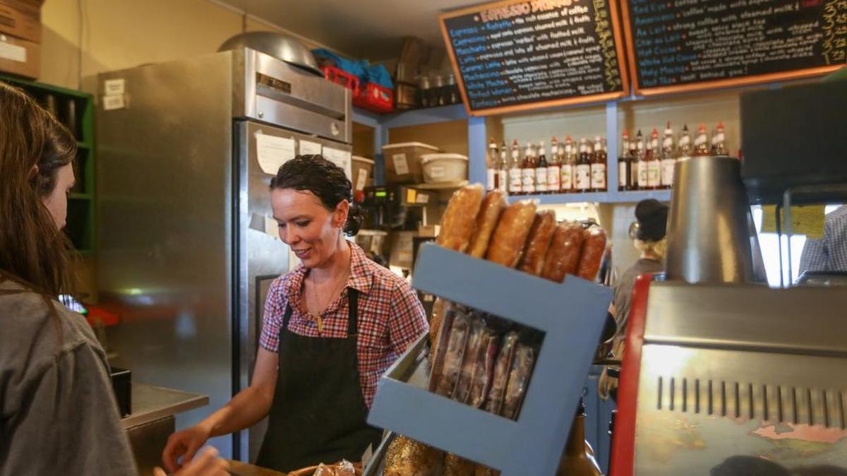 Merie Cobb Mirosavich bought the coffee shop she worked at while a student at the University of South Carolina.