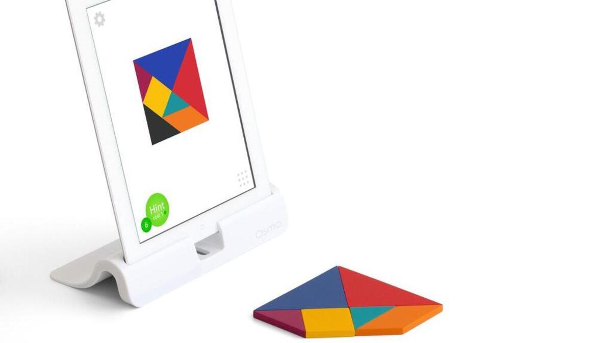 This photo provided by Osmo shows an Osmo Creative Set. Toys that teach aren’t a new thing, but a growing number are calling for kids to build with blocks, circuits or everyday items before reaching for a tablet screen. (Osmo via AP)