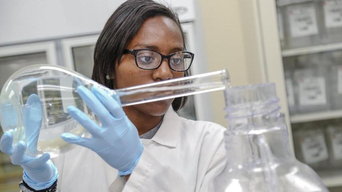 IMCS (Integrated Micro-Chromatography Systems) started at USC's business incubator and has now opened its production facility in Irmo. The Biotechnology company produces an enzyme that is used to make medical testing more efficient. Here Bria Dawson works in the lab.