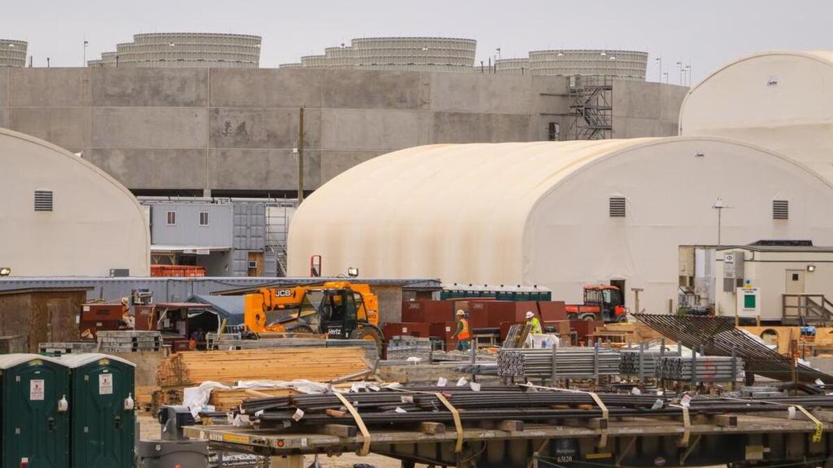 SCE&G hosted a media tour in September of two nuclear reactors under construction at the V.C. Summer Nuclear Generating Station in Jenkinsville. This is the cooling tower of the Unit 2 reactor.
