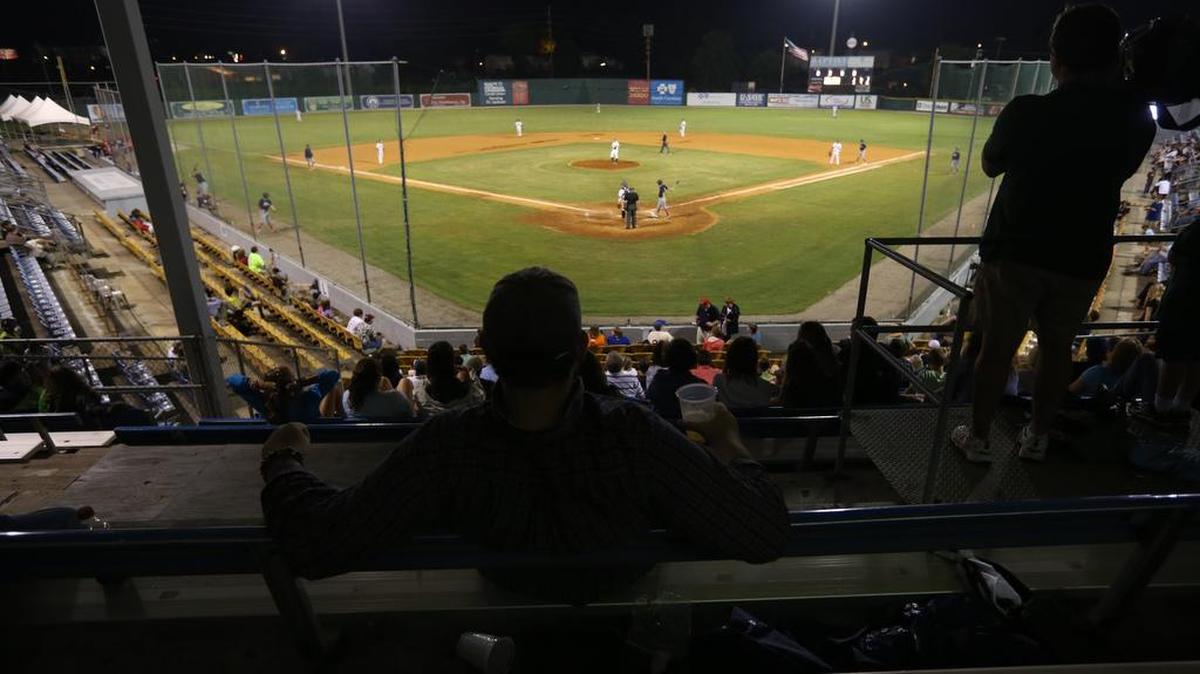Fans watch the Columbia Blowfish play their final game at Capital City Stadium. The location on Assembly Street was first used as a baseball field in the 1920s.