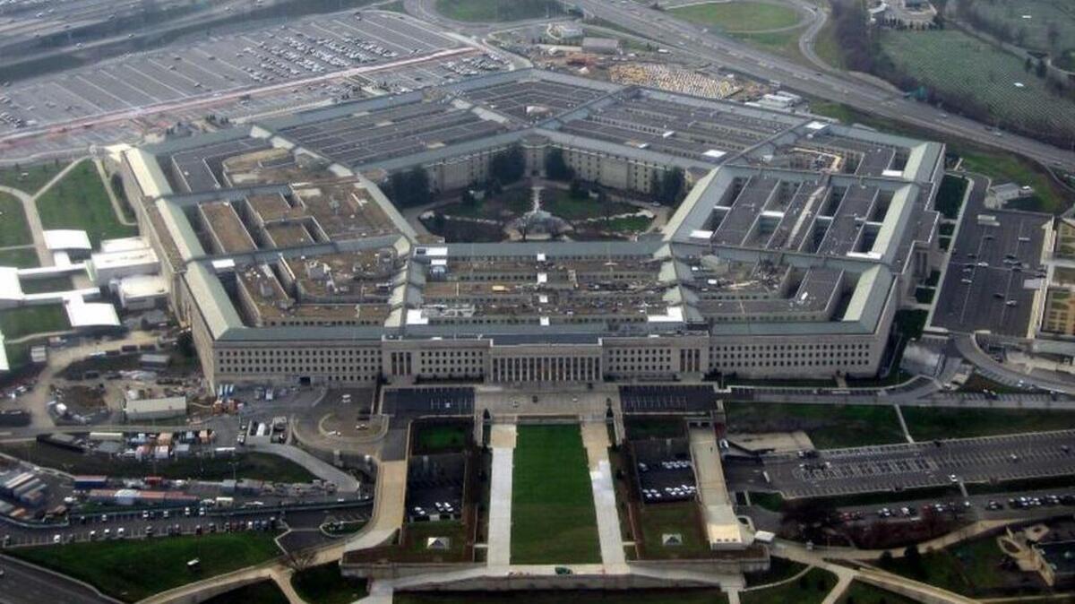 The Pentagon, headquarters of the U.S. Department of Defense, taken from an airplane in January of 2008.