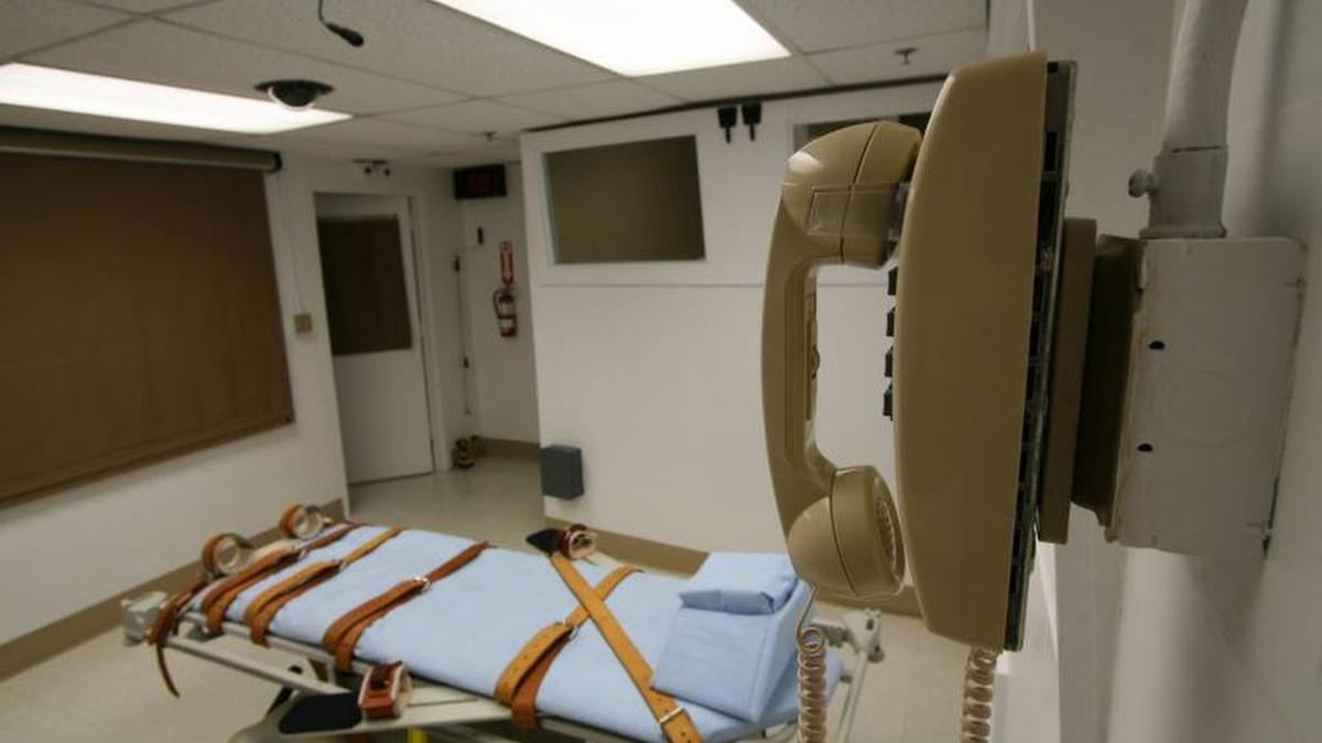 The lethal injection room at the Florida State Prison.