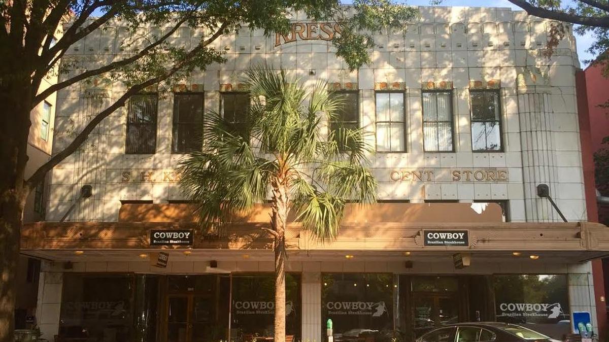 Built in 1934, the Kress Building on Main Street is home to Cowboy Brazilian Steakhouse and Capitol Places apartments. It’s set for renovations if the city’s design panel gives approval.