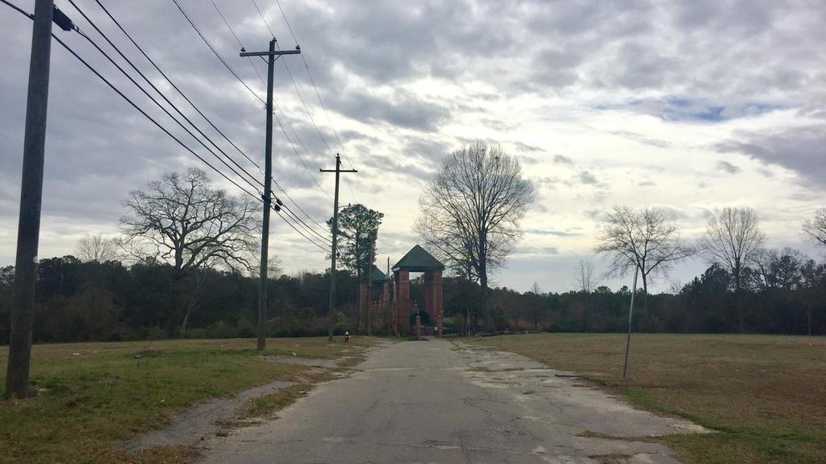 These vacant lots on Busby Street off Farrow Road will be turned into a park space and community center/police substation.