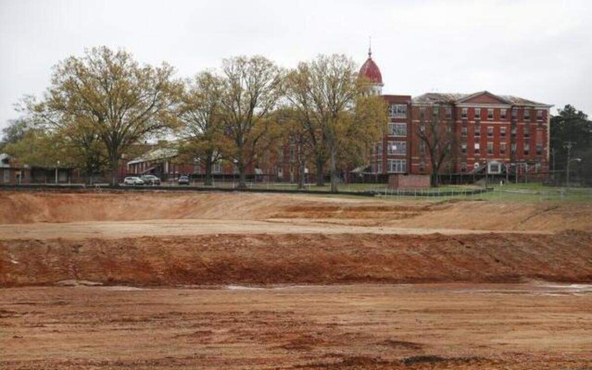 
A view of the area where the new baseball stadium on the Bull Street property will be constructed. 
