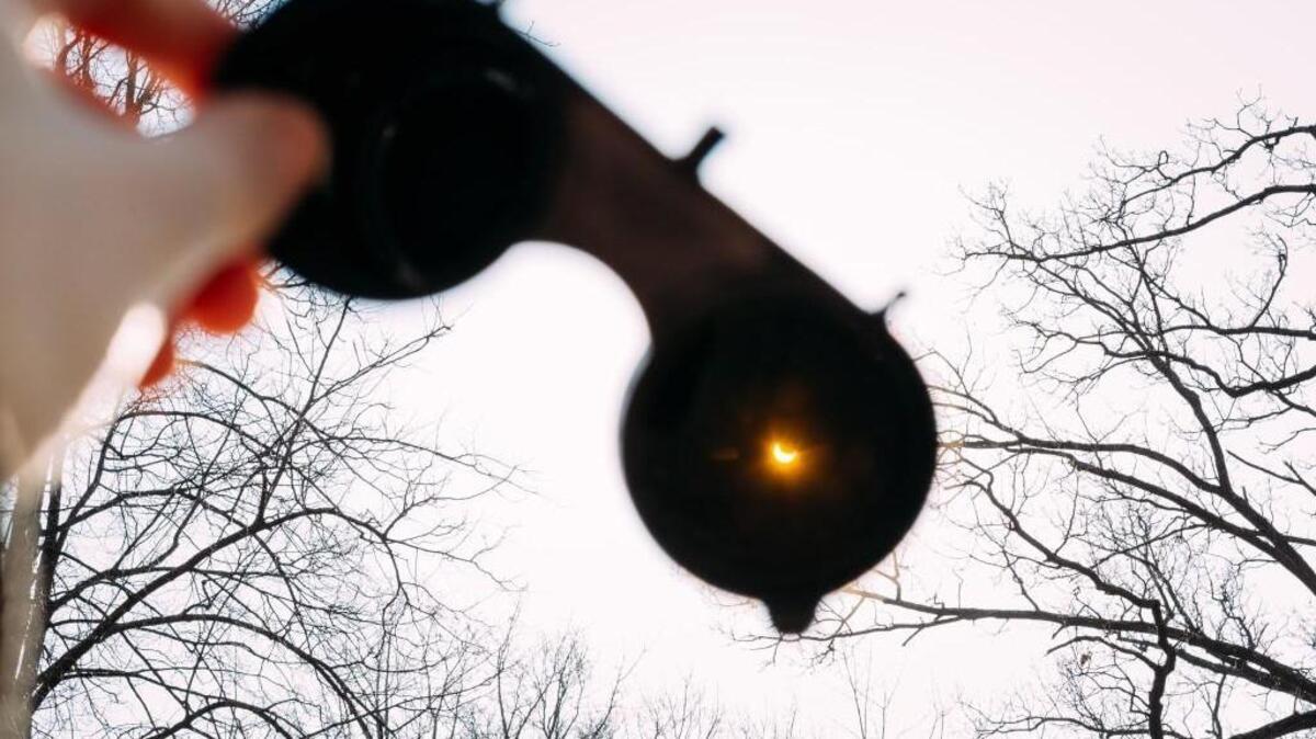 Viewing glasses are a must for eclipse safety.