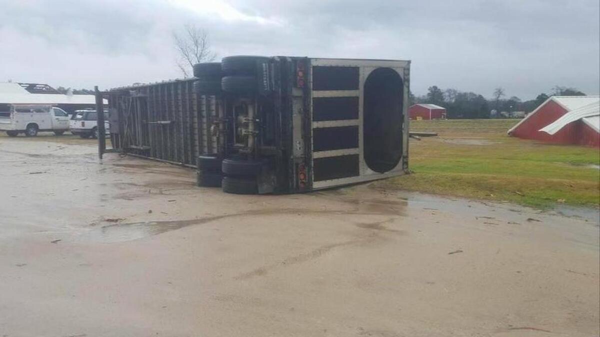 Weather damage near Steedman