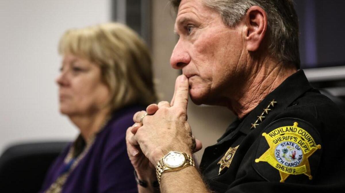 Richland County Sheriff Leon Lott and Richland School District 2 Superintendent Debbie Hamm talk about the importance of school resource officers with The State newspaper after an incident at Spring Valley High School.