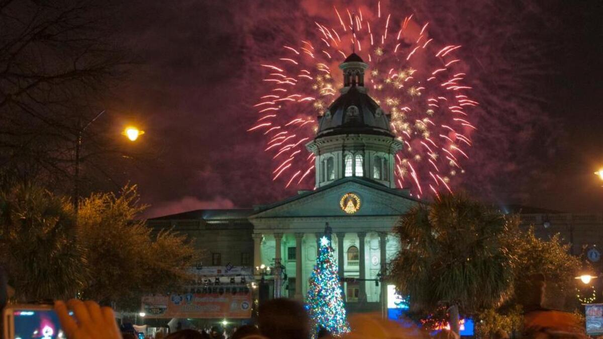 Thousands of revelers enjoy the fireworks show to ring in the new year on Jan. 1, 2015, in downtown Columbia. The fireworks were part of the annual Famously Hot New Year party in Columbia.