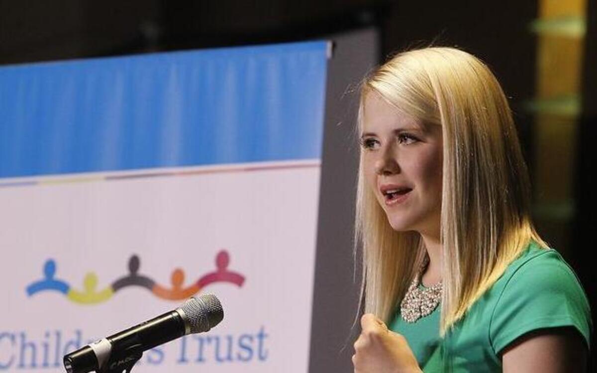 
Elizabeth Smart, who was a victim of child abduction, speaks inside the Columbia Metropolitan Convention Center as part of the Children's Trust of South Carolina event Friday, September 18, 2015. 

