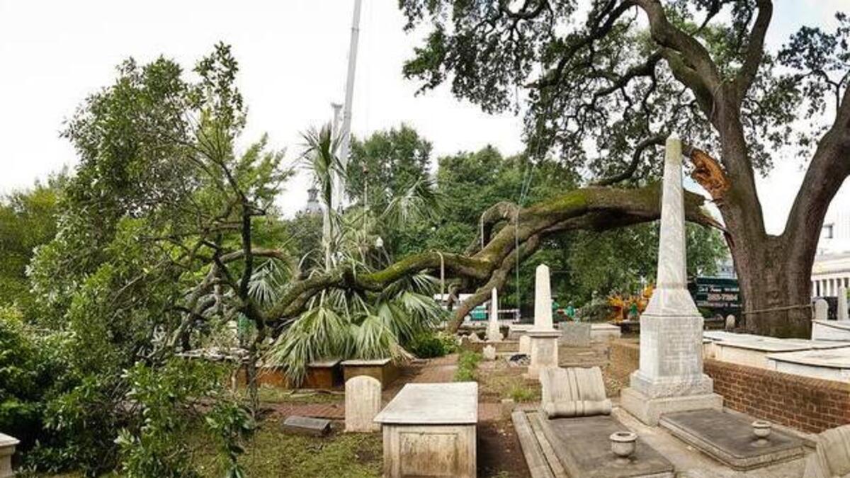 
The Trinity Episcopal Church cemetery, pictured in this file photo, had some grave stones damaged in a car accident.
