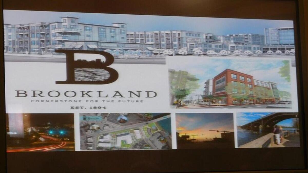 A montage of features envisioned by developers on a site overlooking the West Columbia riverfront.