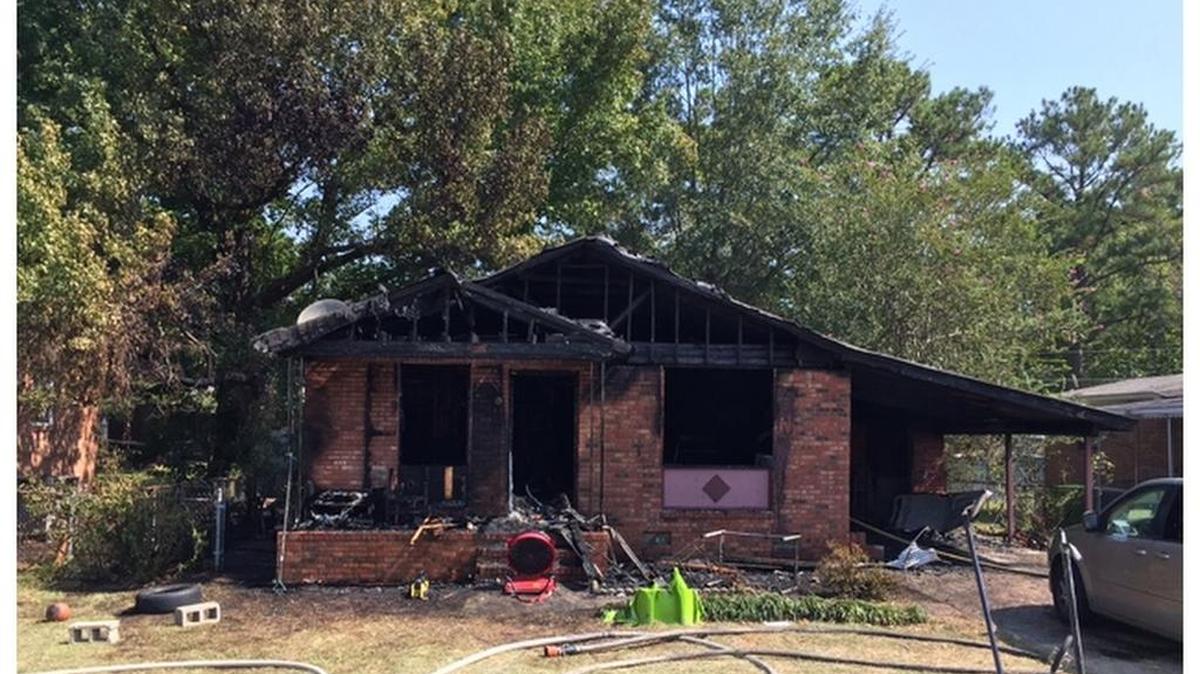 7 children and 2 adults were displaced by this house fire on the 4600 block of Bluff Road.