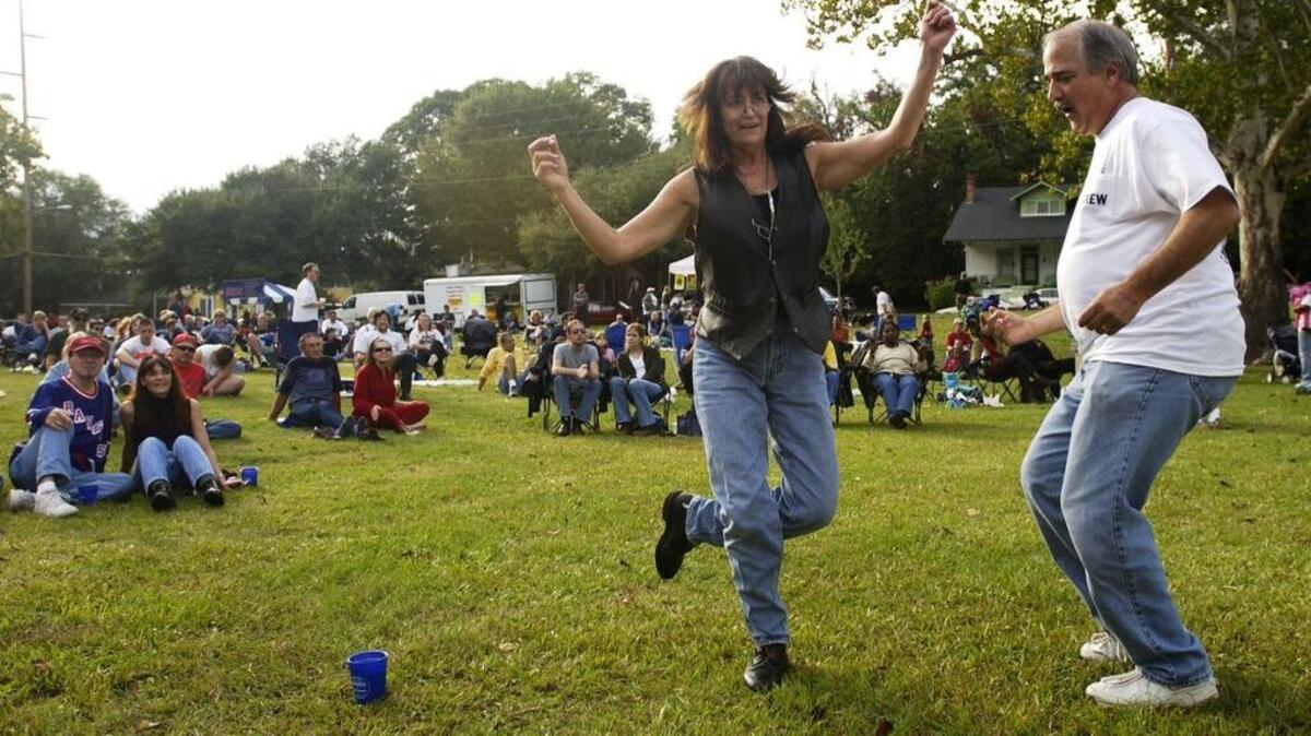 Dancing to the rhythm, in the early years of the Columbia Blues Festival.