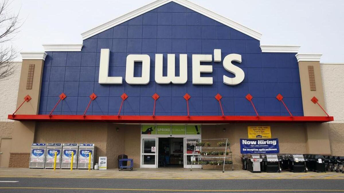 This March 2014 file photo shows a Lowe’s store in Philadelphia.